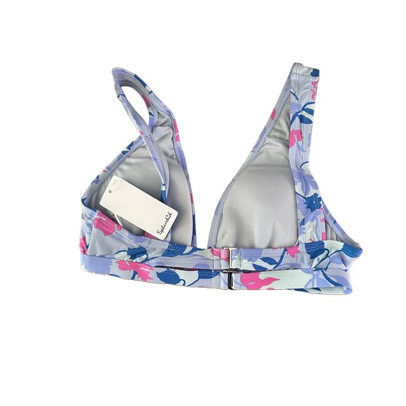 NWT Splendid Floral Blue/pink Bathing Suit Top Size Small - Picture 2 of 3